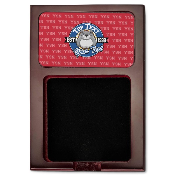 School Mascot Red Mahogany Sticky Note Holder - Flat