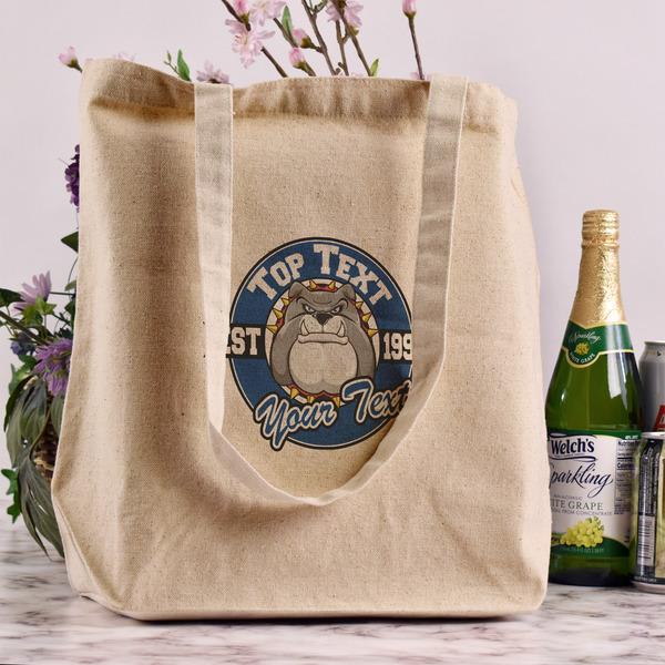 School Mascot Reusable Cotton Grocery Bag - In Context