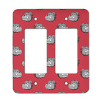 School Mascot Rocker Style Light Switch Cover - Two Switch