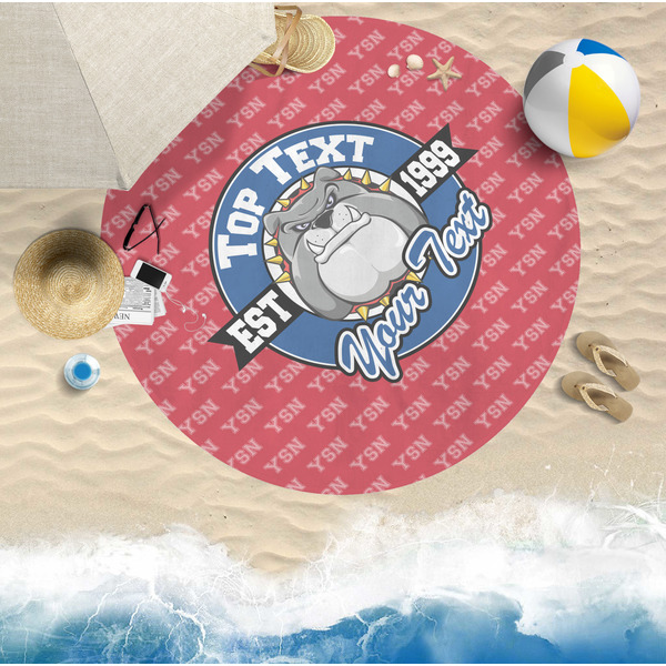 School Mascot Beach Towel Lifestyle