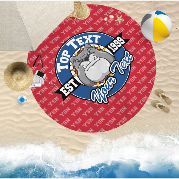 School Mascot Beach Towel Lifestyle