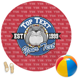 School Mascot Round Beach Towel (Personalized)