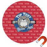 School Mascot Round Car Magnet - 6" (Personalized)