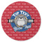 School Mascot Round Rubber Backed Coaster (Personalized)
