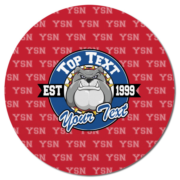 School Mascot Round Fridge Magnet - FRONT