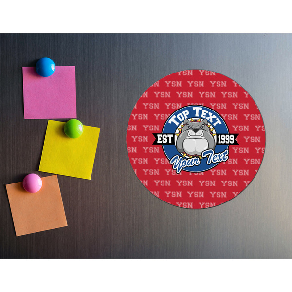 School Mascot Round Fridge Magnet - LIFESTYLE
