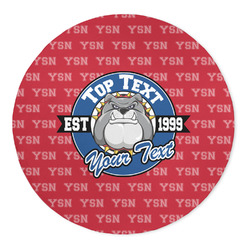 School Mascot 5' Round Indoor Area Rug (Personalized)