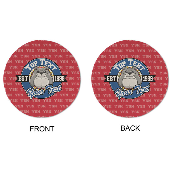 School Mascot Round Linen Placemats - APPROVAL (double sided)