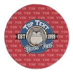 School Mascot Round Linen Placemat (Personalized)