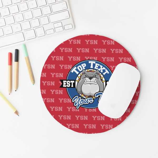 School Mascot Round Mousepad - LIFESTYLE 2