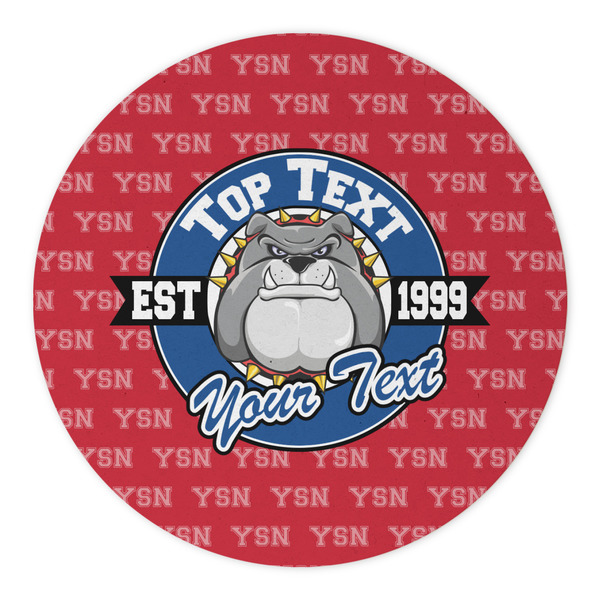 School Mascot Round Paper Coaster - Approval