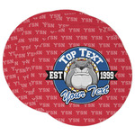 School Mascot Round Paper Coasters w/ Name or Text
