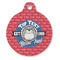 School Mascot Round Pet ID Tag - Large - Front