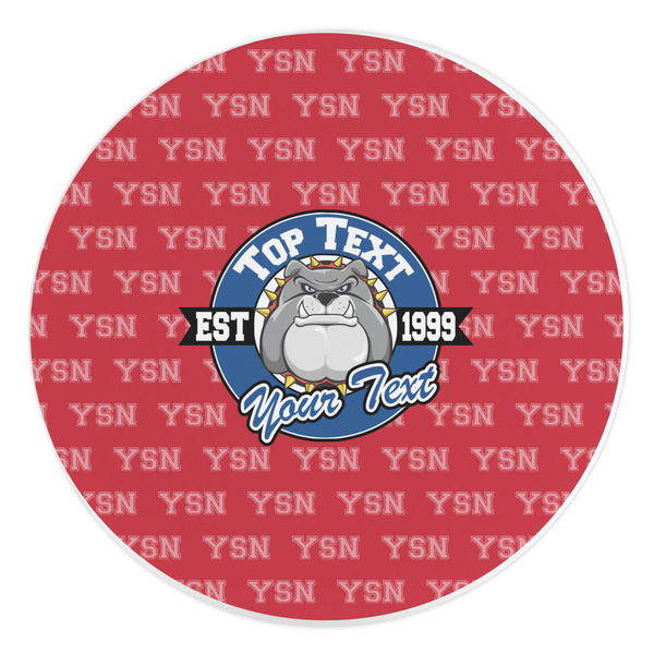 Custom School Mascot Round Stone Trivet (Personalized)