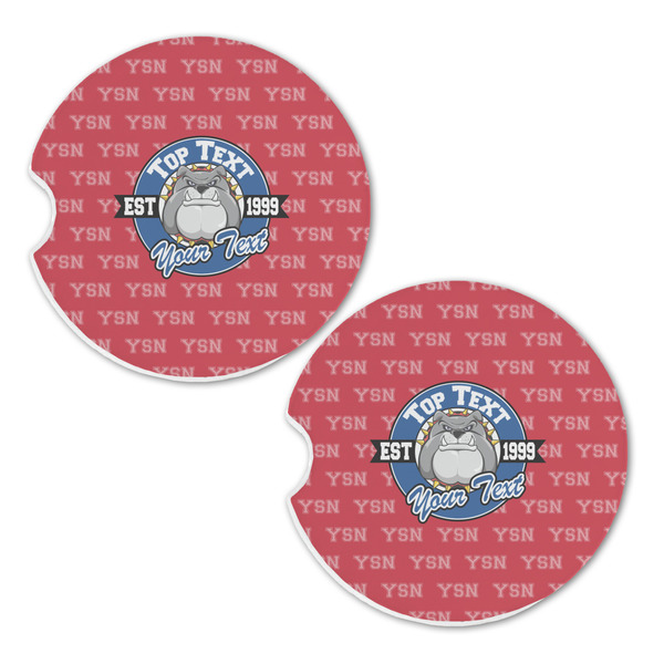 School Mascot Sandstone Car Coasters - Set of 2