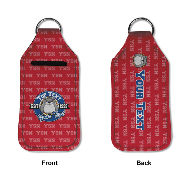 School Mascot Sanitizer Holder Keychain - Large APPROVAL (Flat)