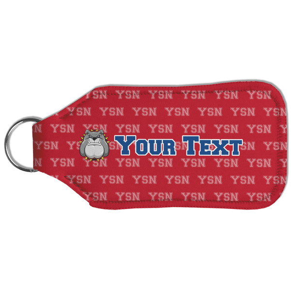 School Mascot Sanitizer Holder Keychain - Large (Back)