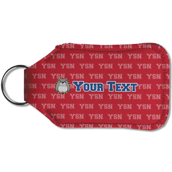 School Mascot Sanitizer Holder Keychain - Small (Back)
