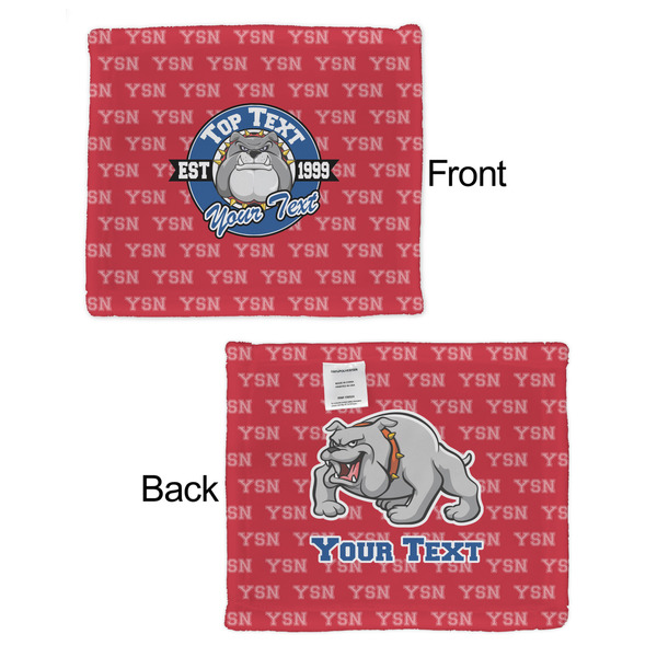 School Mascot Security Blanket - Front & Back View