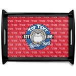 School Mascot Black Wooden Tray - Large (Personalized)