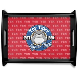 School Mascot Black Wooden Tray - Large (Personalized)