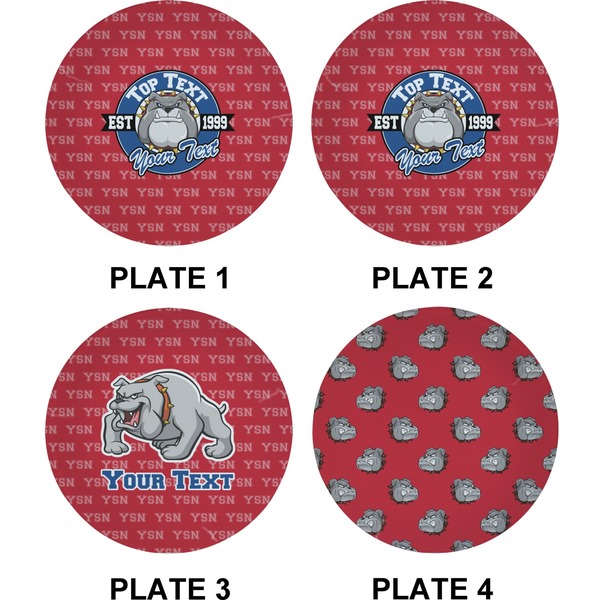 School Mascot Set of Appetizer / Dessert Plates (Approval)