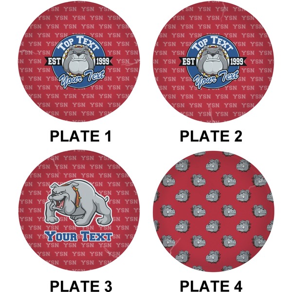 School Mascot Set of Lunch / Dinner Plates (Approval)