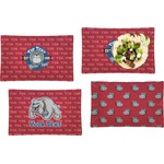 School Mascot Set of 4 Glass Rectangular Lunch / Dinner Plate (Personalized)