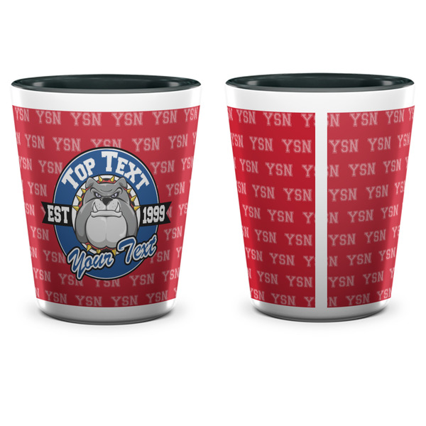 School Mascot Shot Glass - Two Tone - APPROVAL