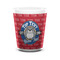 School Mascot Ceramic Shot Glass - 1.5 oz - White - Set of 4 (Personalized)