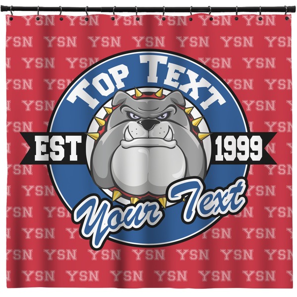 Custom School Mascot Shower Curtain - Custom Size (Personalized)