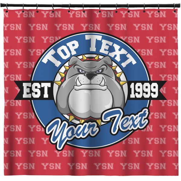 Custom School Mascot Shower Curtain - 71" x 74" (Personalized)