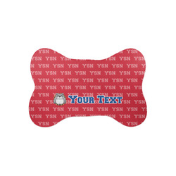 School Mascot Bone Shaped Dog Food Mat (Small) (Personalized)