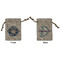School Mascot Small Burlap Gift Bag - Front and Back