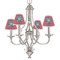 School Mascot Small Chandelier Shade - LIFESTYLE (on chandelier)