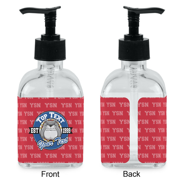 School Mascot Glass Soap/Lotion Dispenser - Approval