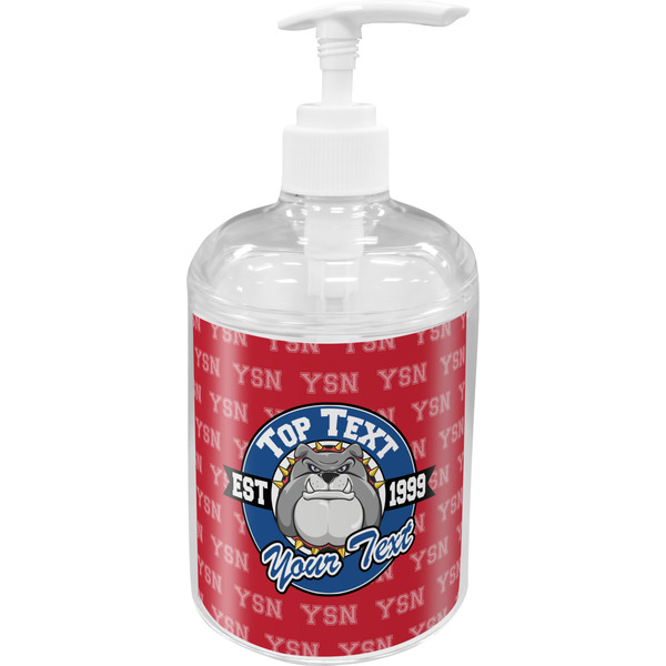 Custom School Mascot Acrylic Soap & Lotion Bottle (Personalized)