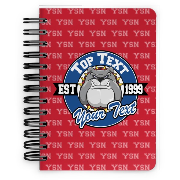 Custom School Mascot Spiral Notebook - 5x7 w/ Name or Text