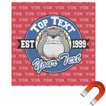 School Mascot Square Car Magnet - 6" (Personalized)