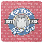 School Mascot Square Rubber Backed Coaster (Personalized)