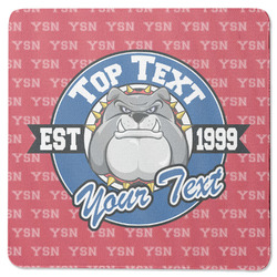 School Mascot Square Rubber Backed Coaster (Personalized)
