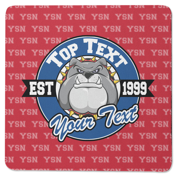 Custom School Mascot Square Rubber Backed Coaster (Personalized)