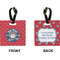 School Mascot Square Luggage Tag (Front + Back)