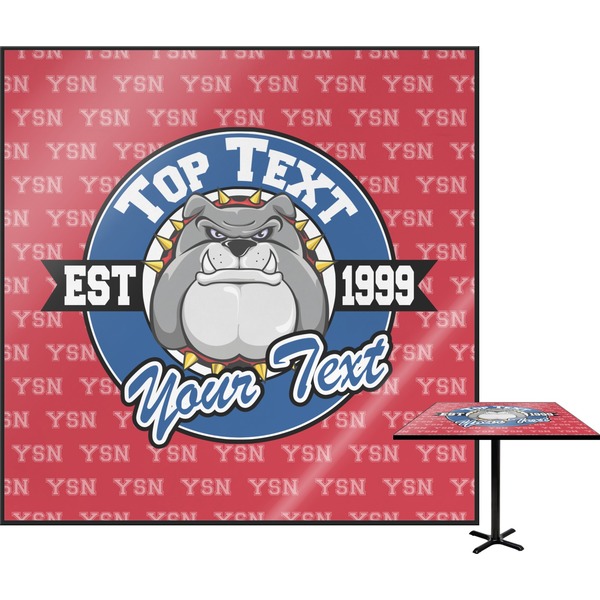 Custom School Mascot Square Table Top (Personalized)