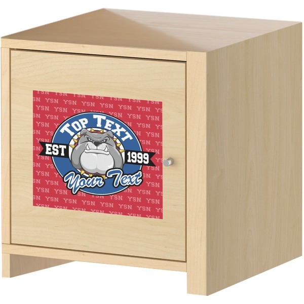 School Mascot Square Wall Decal on Wooden Cabinet