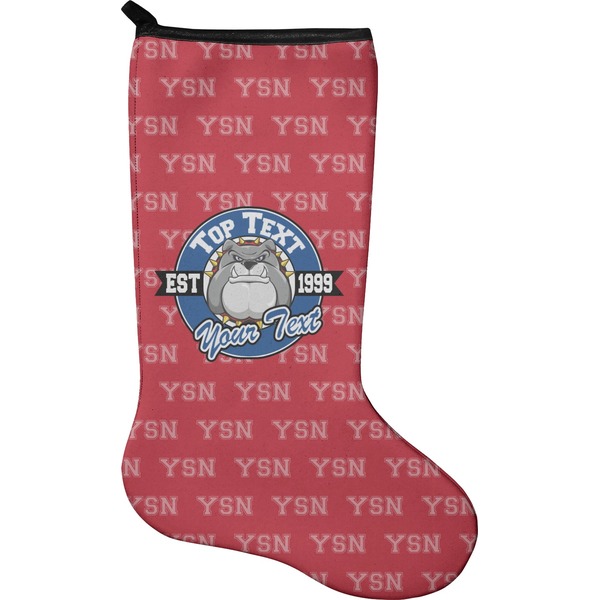 Custom School Mascot Holiday Stocking - Neoprene (Personalized)