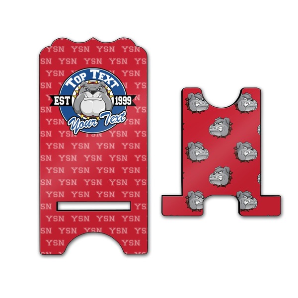 School Mascot Stylized Phone Stand - Front & Back - Large