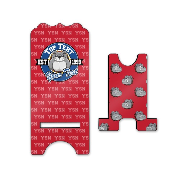 School Mascot Stylized Phone Stand - Front & Back - Small
