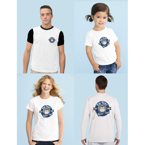 School Mascot Sublimation Sizing on Shirts