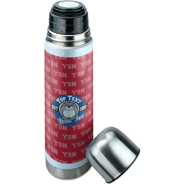 School Mascot Thermos - Lid Off